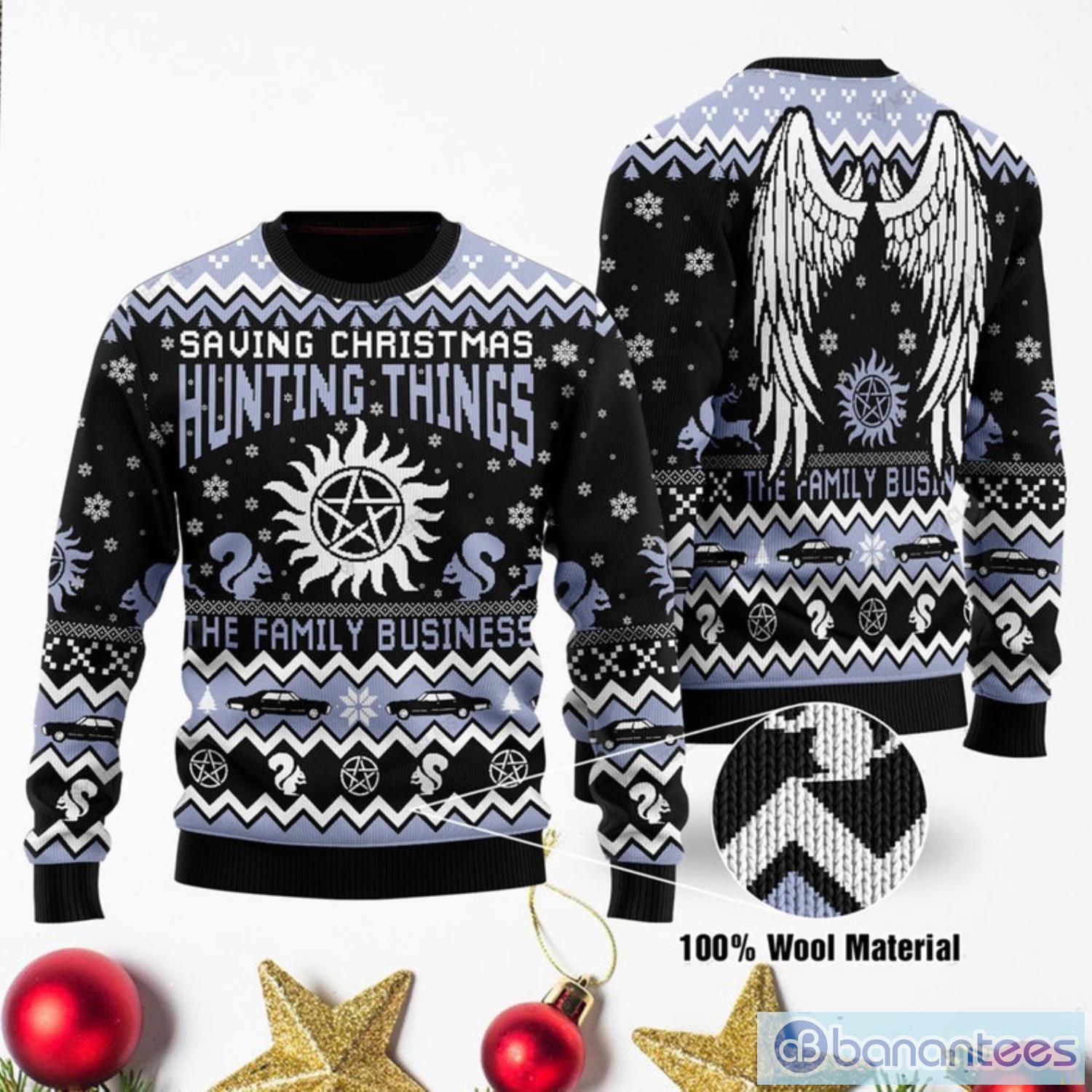 Supernatural Christmas Hunting Things Ugly Christmas Sweater Product Photo 1