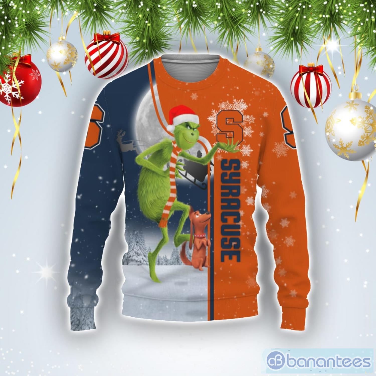 Syracuse Orange Funny Grinch Ugly Christmas Sweater Product Photo 1