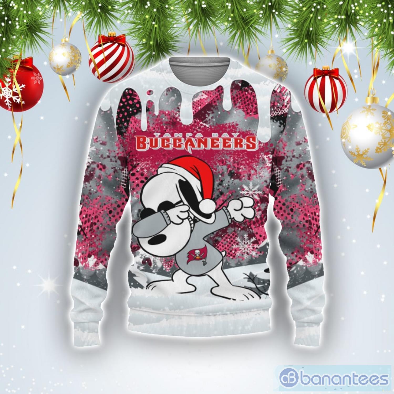 Tampa Bay Buccaneers Snoopy Dabbing The Peanuts Sports Football American Ugly Christmas Sweater Product Photo 1