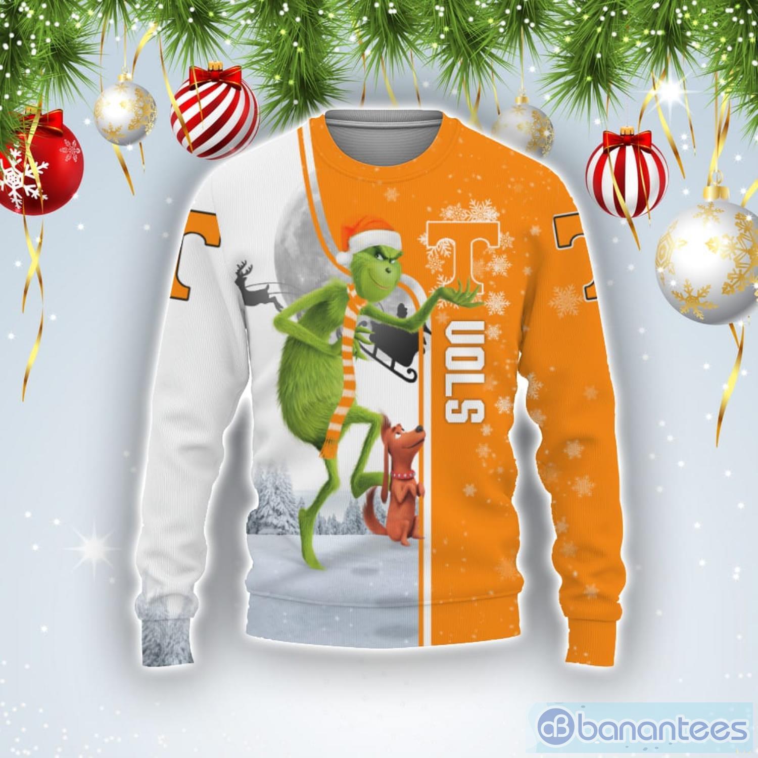 Tennessee Volunteers Funny Grinch Ugly Christmas Sweater Product Photo 1