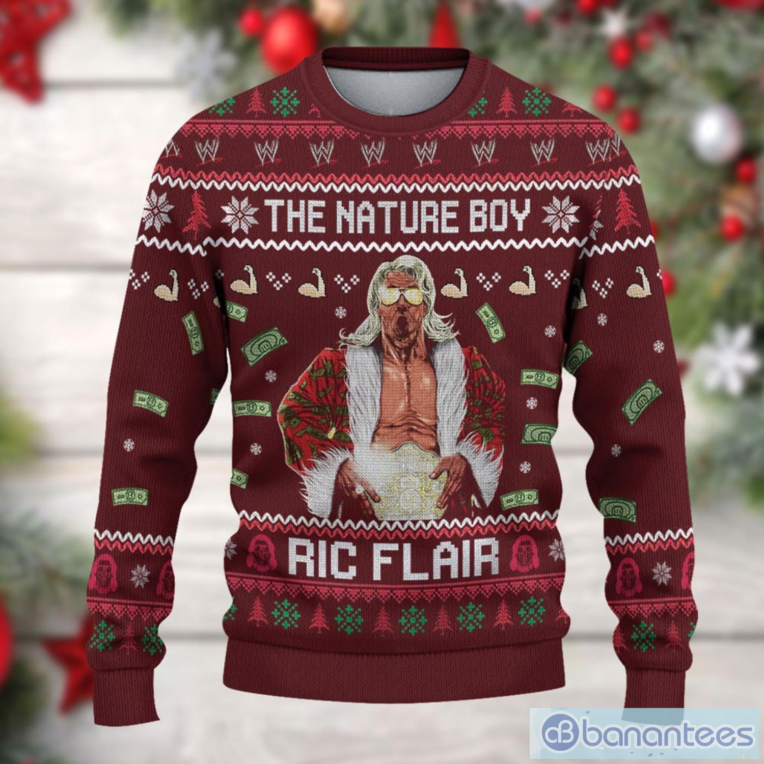 The Nature Boy Ric Flair Christmas Ugly Sweater Christmas Shirts Product Photo 2