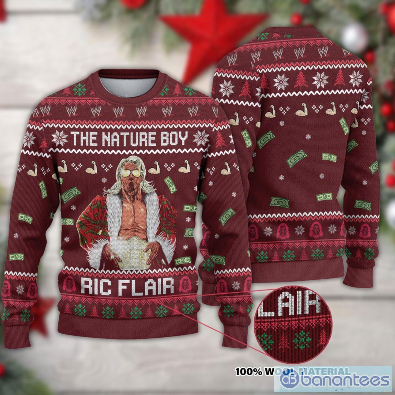 The Nature Boy Ric Flair Christmas Ugly Sweater Christmas Shirts Product Photo 1