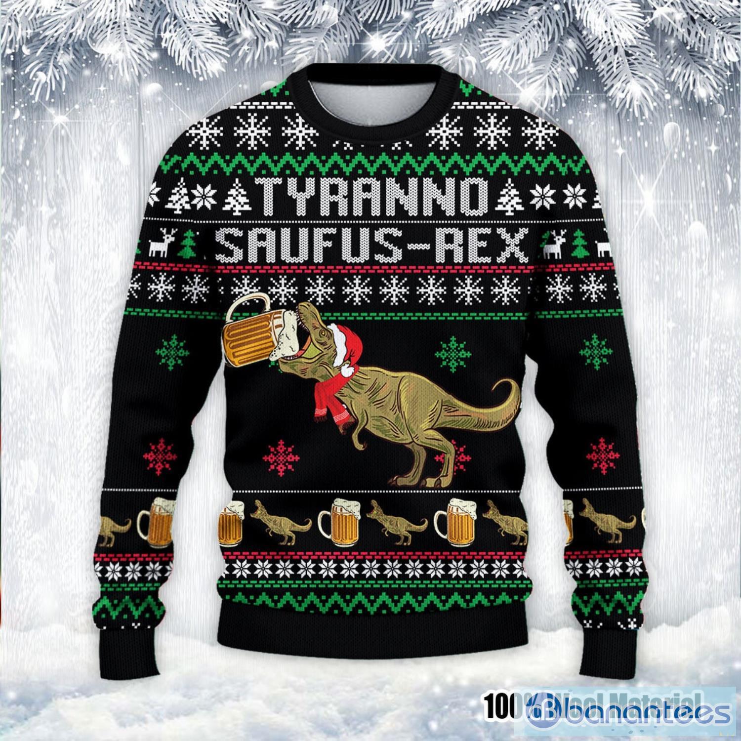 Tyrannosaurus Christmas Ugly Sweater Tyrannosaurus Dinosaurs Christmas Sweater Product Photo 2