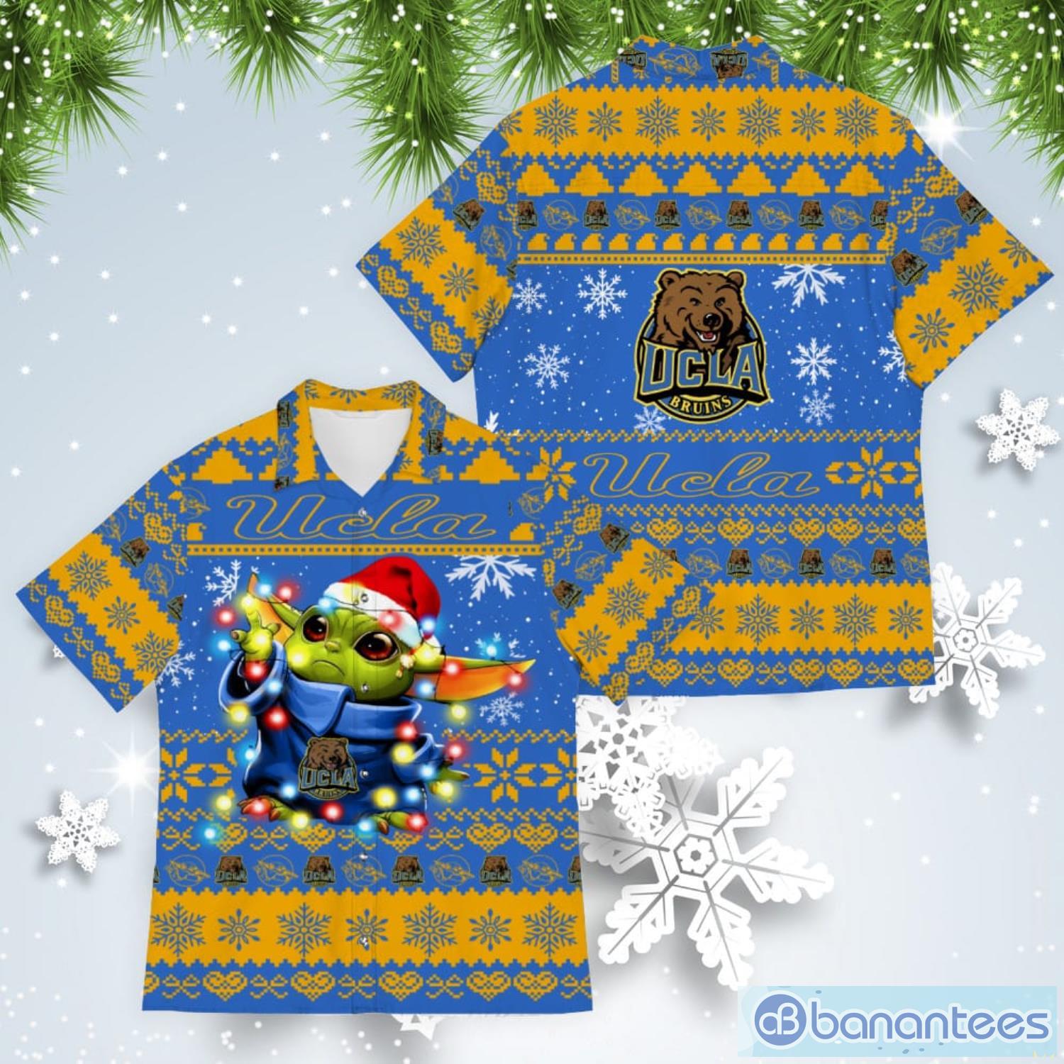 UCLA Bruins Baby Yoda Star Wars American Ugly Christmas Sweater Pattern  Hawaiian Shirt