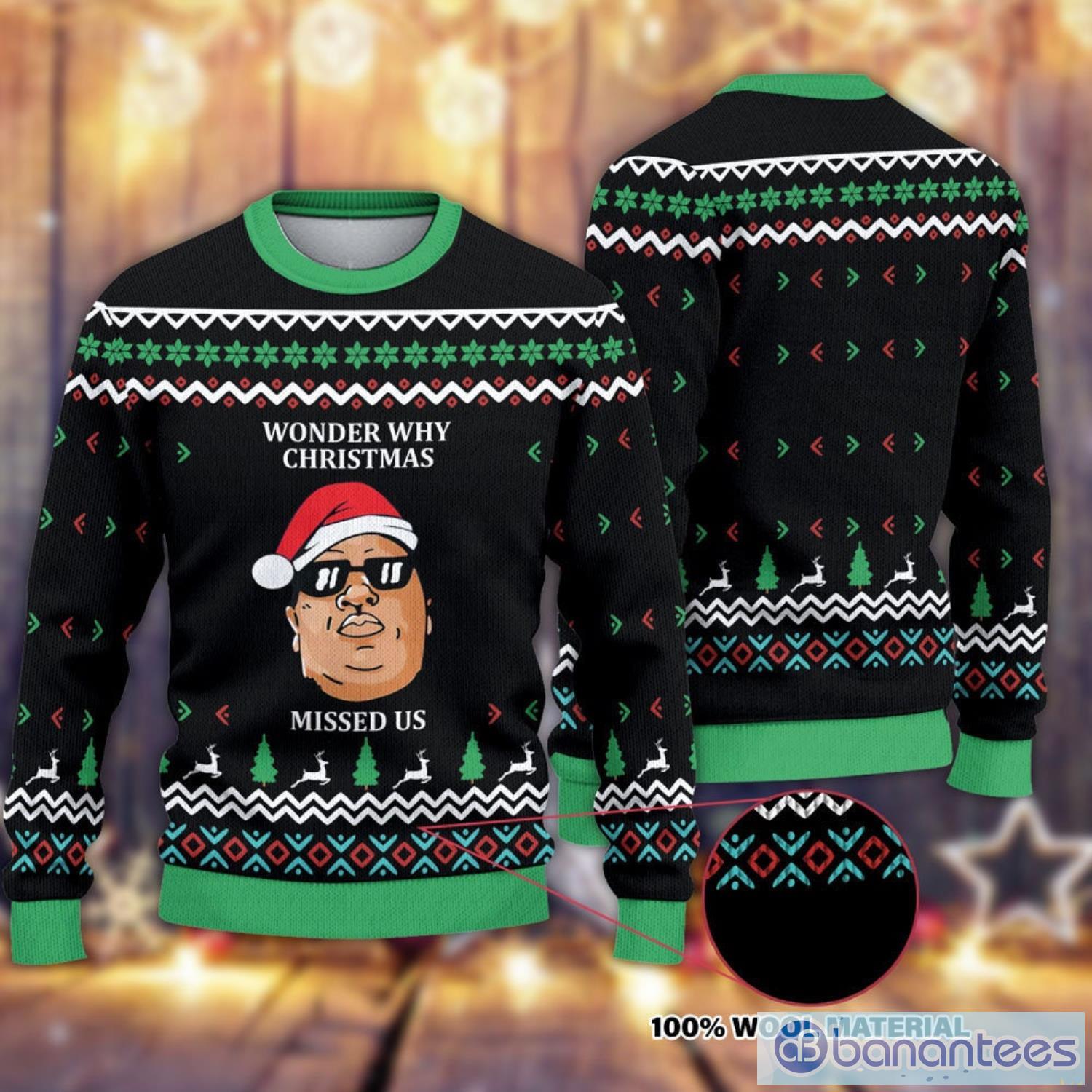 Ugly Christmas Sweater Notorious B.I.G. Wonder Why Christmas Christmas Gifts Product Photo 1