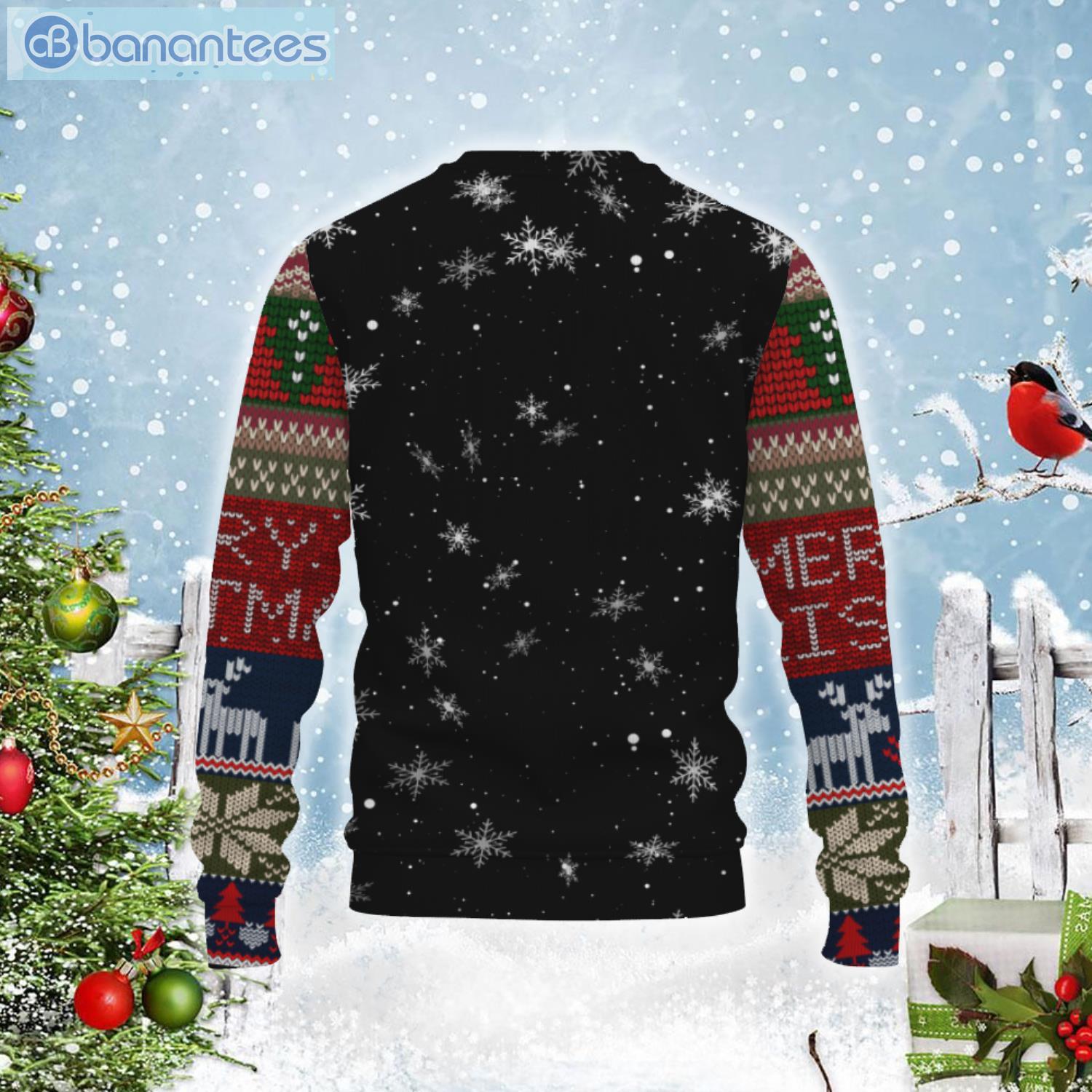 Utah State Aggies NCAA Santa Claus Ho Ho Ho Merry Christmas Light Ugly Christmas Sweater Product Photo 1