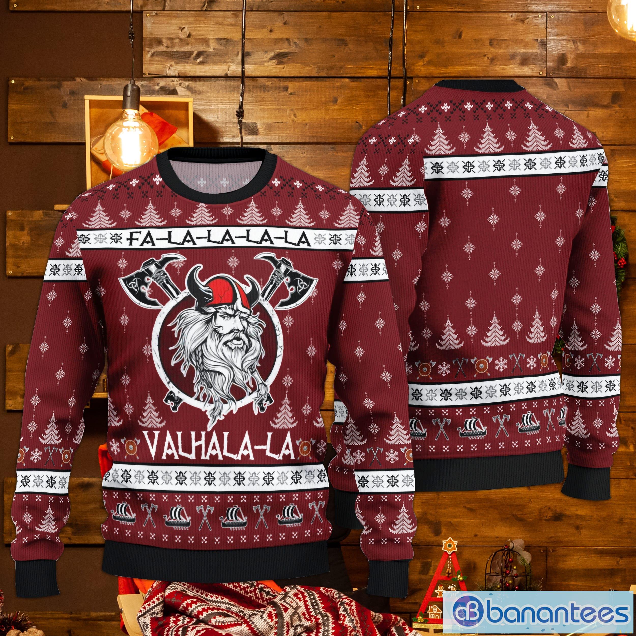 Valhala La Viking Ugly Christmas Sweater Product Photo 1