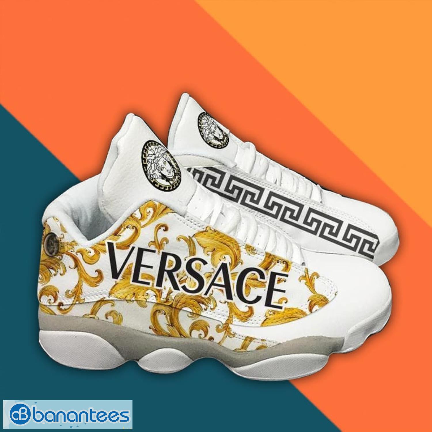 Versace White Air Jordan 13 Sneaker Product Photo 2
