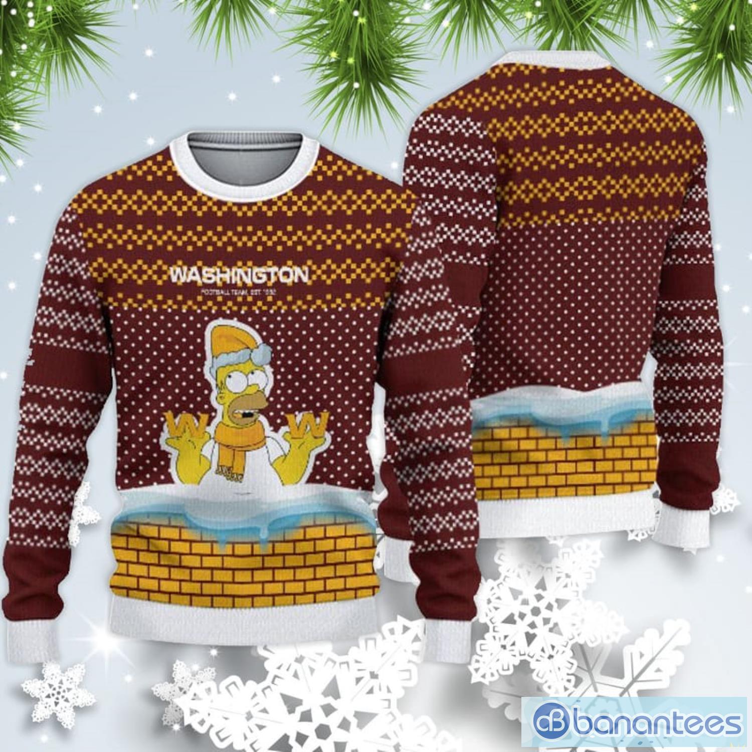 Washington Football Team Christmas Simpson Sweater For Fans Product Photo 1