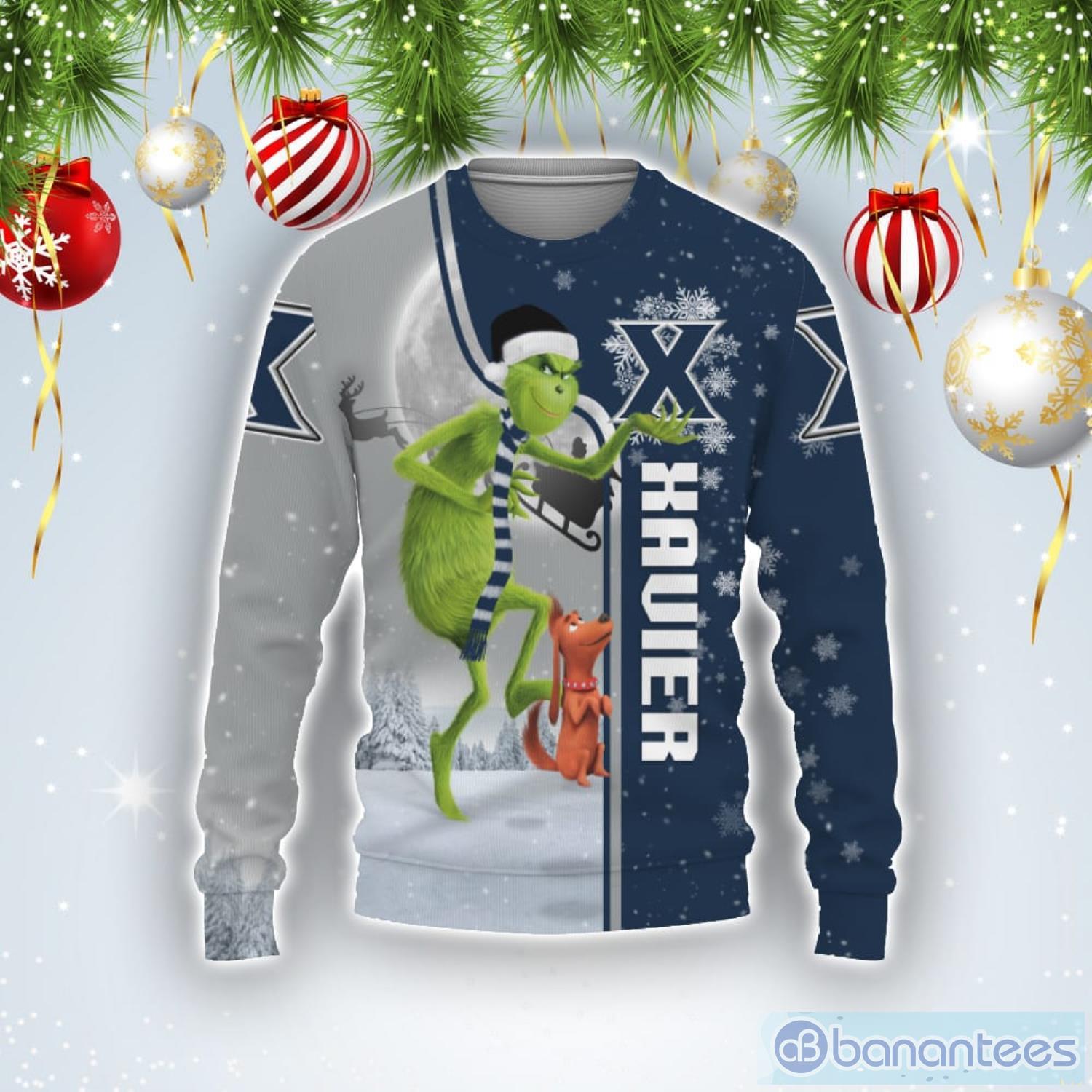 Xavier Musketeers Funny Grinch Ugly Christmas Sweater Product Photo 1