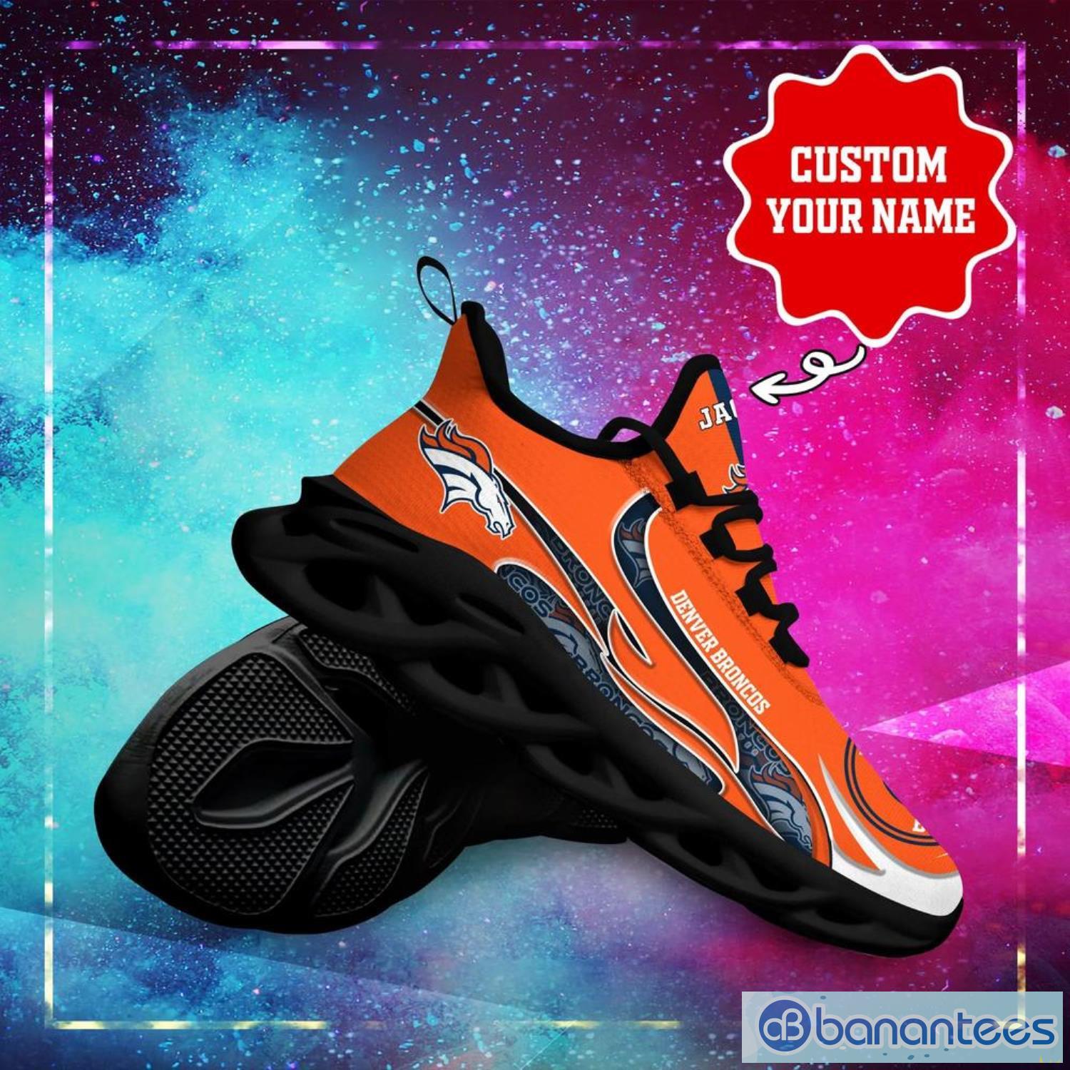 Denver Broncos NFL Max Soul Shoes Custom Name Sneakers Product Photo 4
