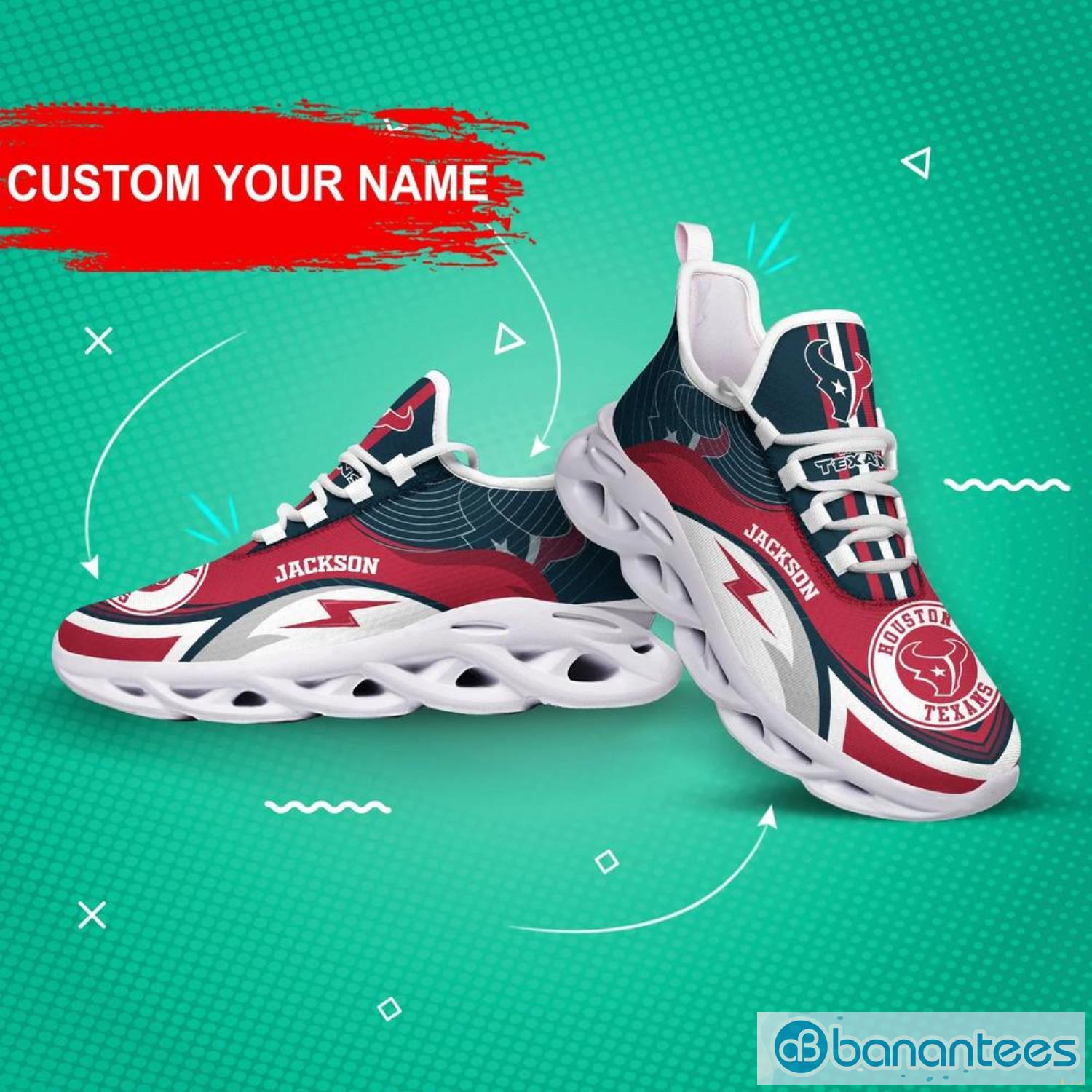 Houston Texans NFL Max Soul Shoes Custom Name Sneakers Product Photo 2