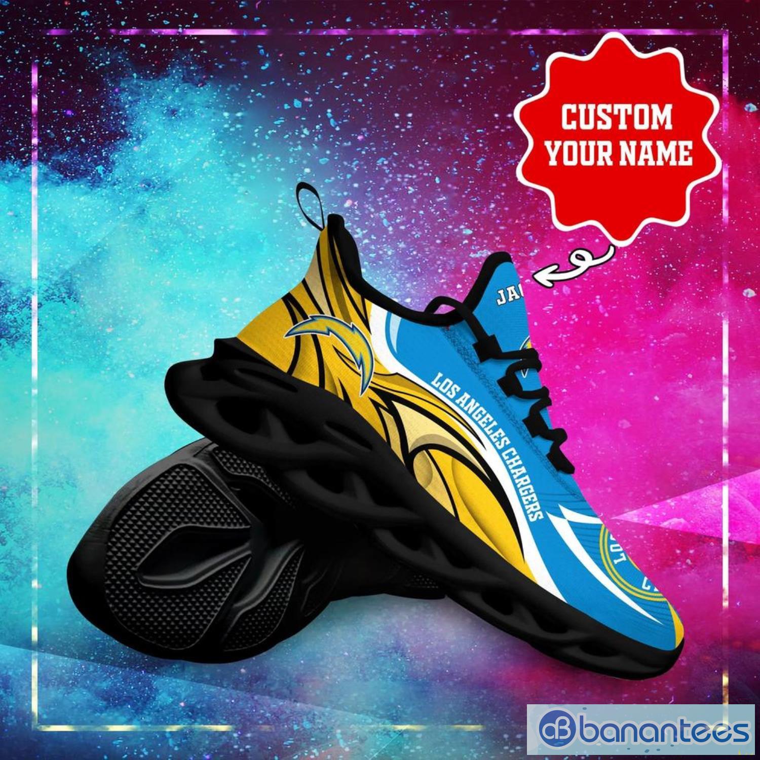 Los Angeles Chargers NFL Max Soul Shoes Custom Name Sneakers For Fans Product Photo 4