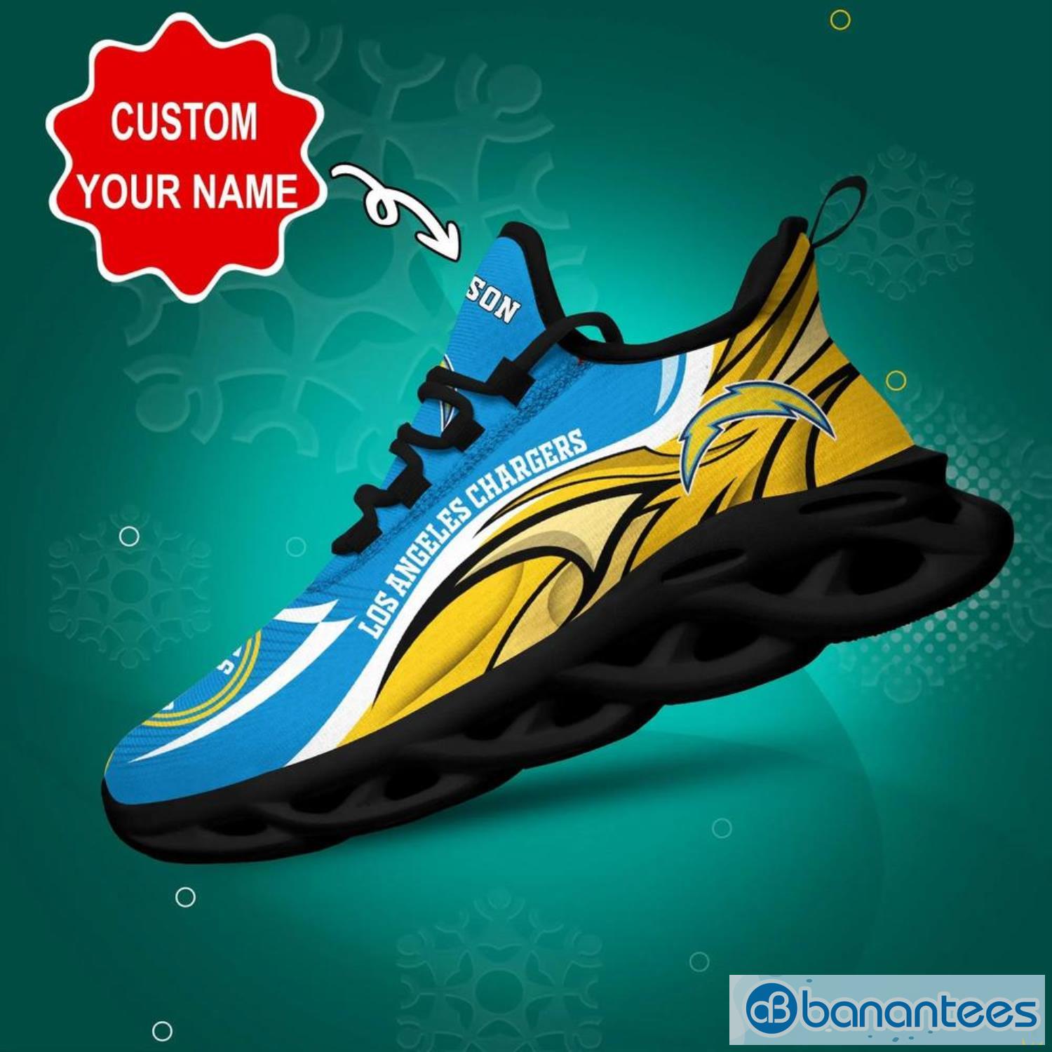 Los Angeles Chargers NFL Max Soul Shoes Custom Name Sneakers For Fans Product Photo 1