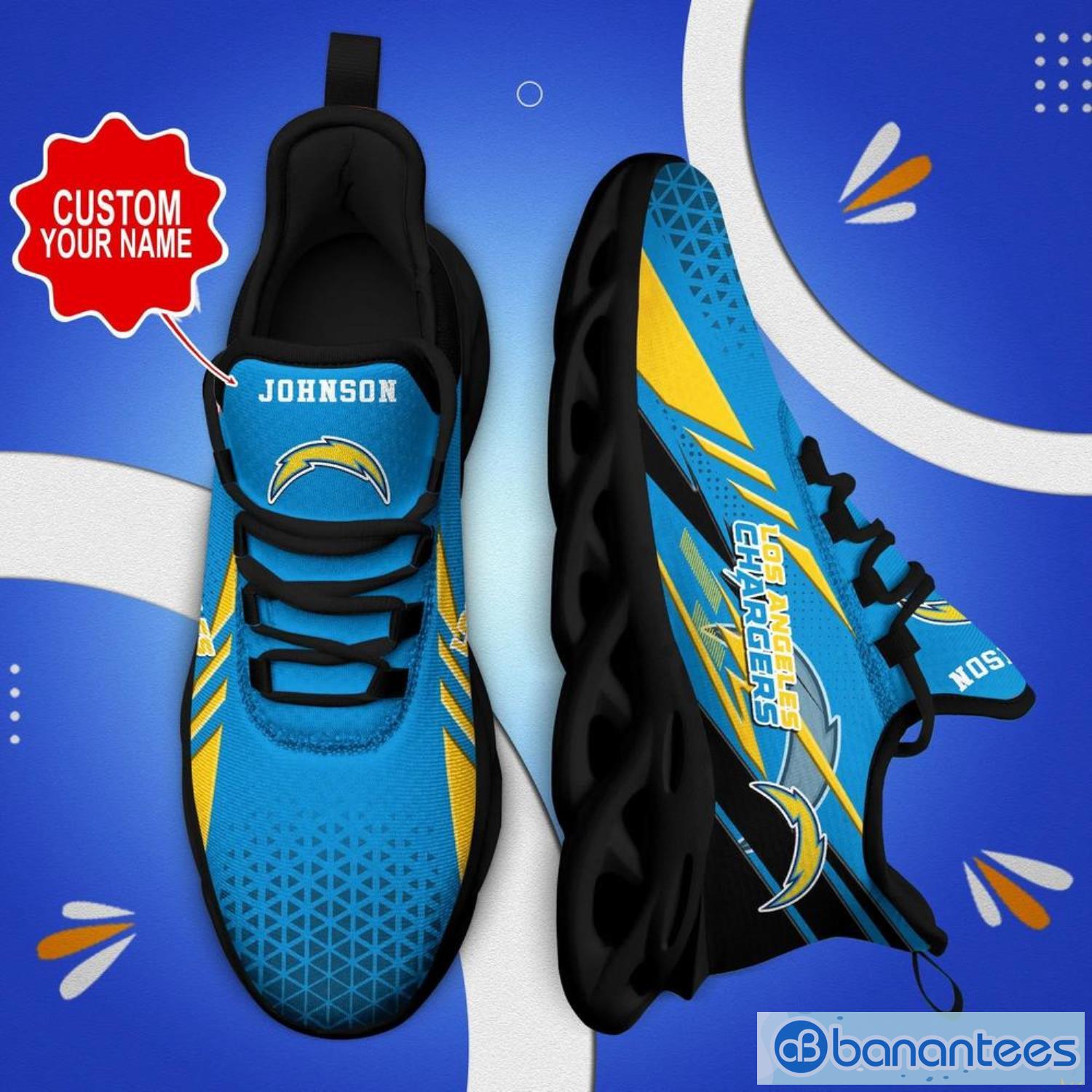 Los Angeles Chargers NFL Max Soul Shoes Custom Name Sneakers Product Photo 1