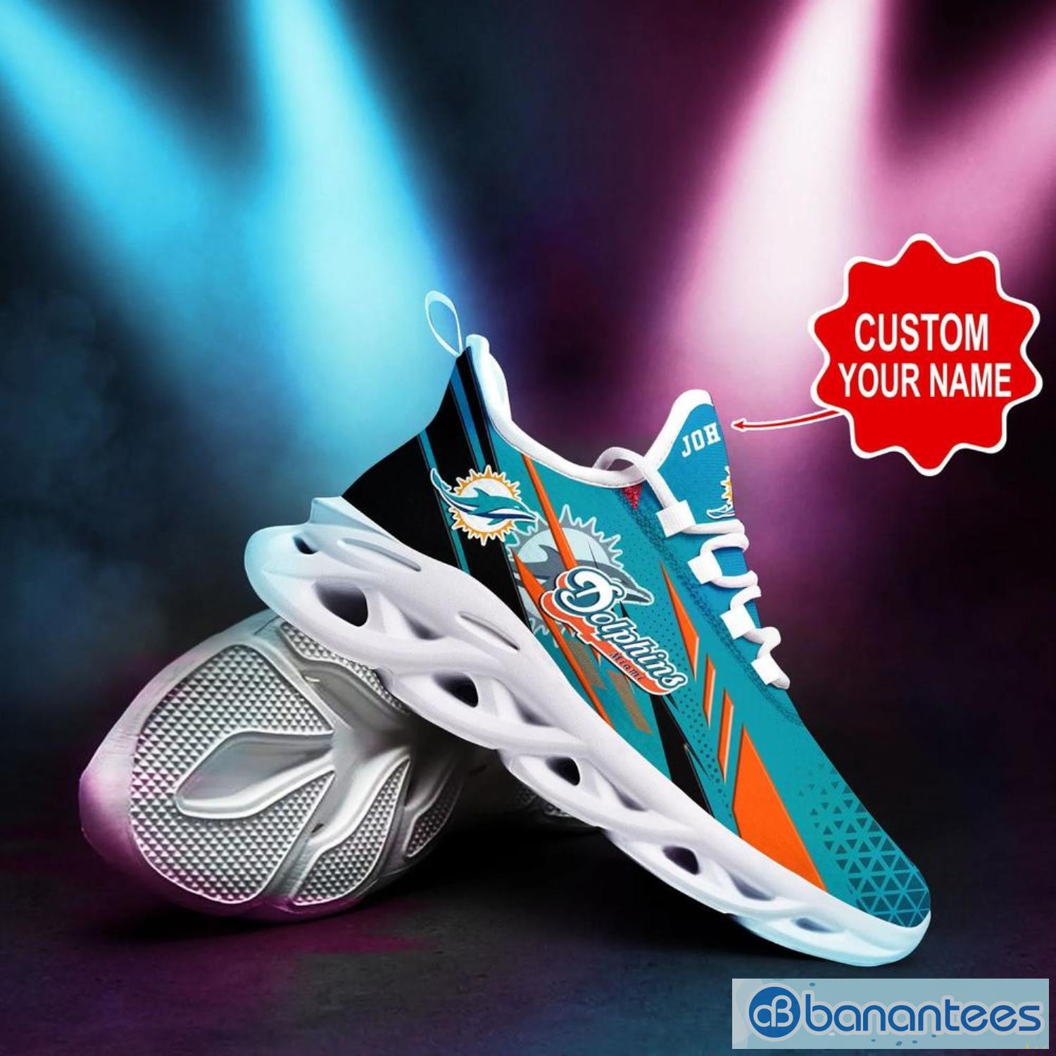 Miami Dolphins NFL Max Soul Shoes Custom Name Sneakers Product Photo 3