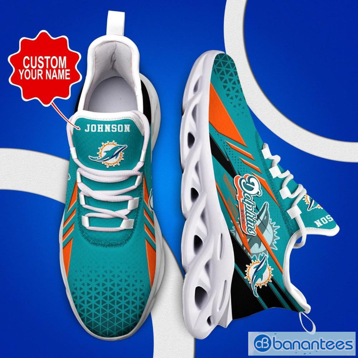 Miami Dolphins NFL Max Soul Shoes Custom Name Sneakers Product Photo 4