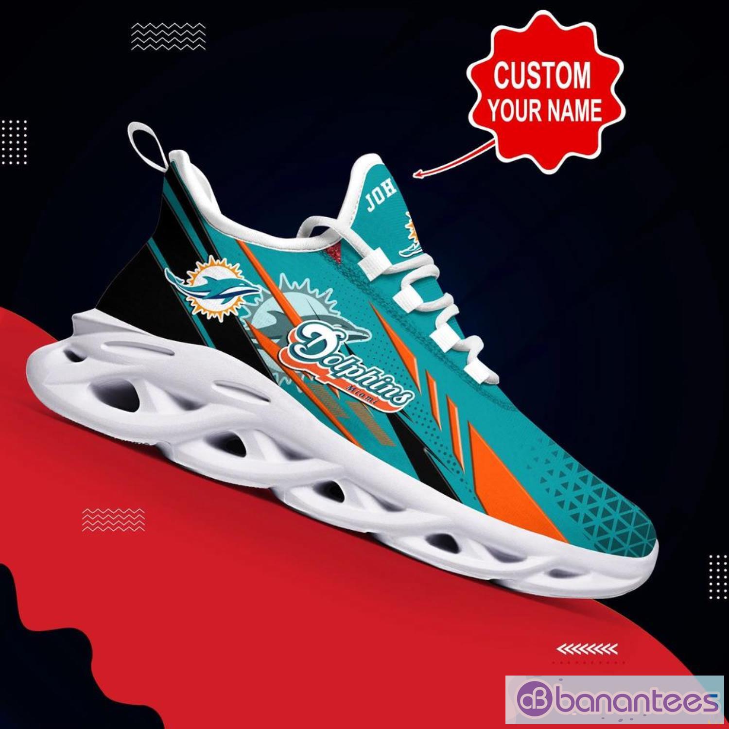 Miami Dolphins NFL Max Soul Shoes Custom Name Sneakers Product Photo 5