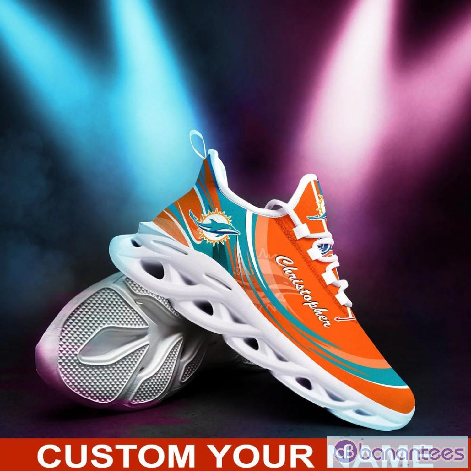 Miami Dolphins NFL Max Soul Shoes Custom Name Sneakers Gifts Product Photo 3