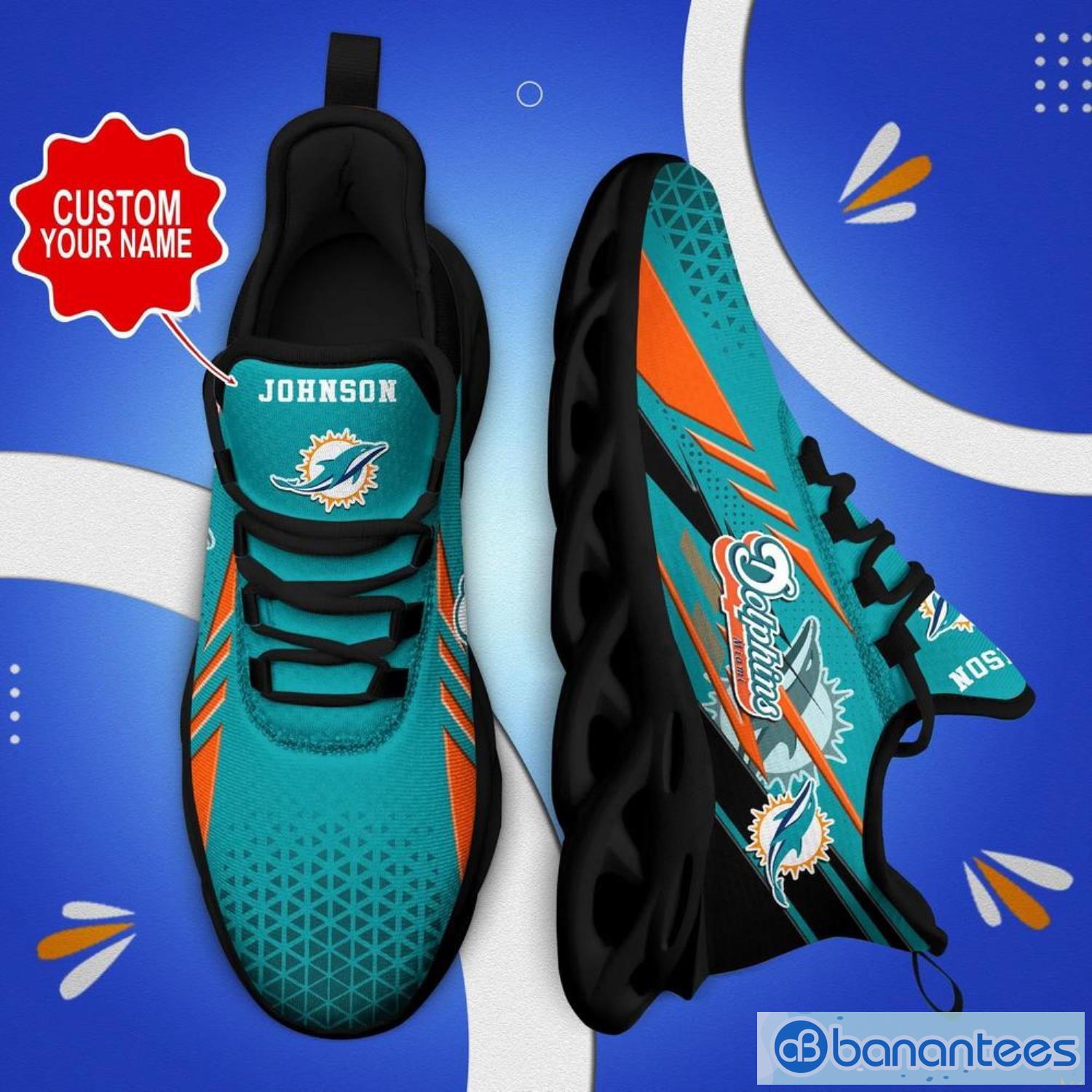 Miami Dolphins NFL Max Soul Shoes Custom Name Sneakers Product Photo 1