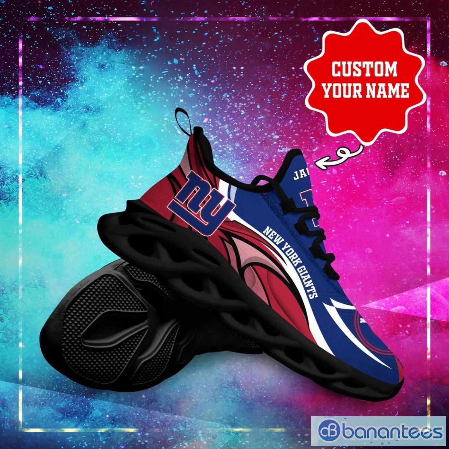 New York Giants NFL Max Soul Shoes Custom Name Sneakers Product Photo 4