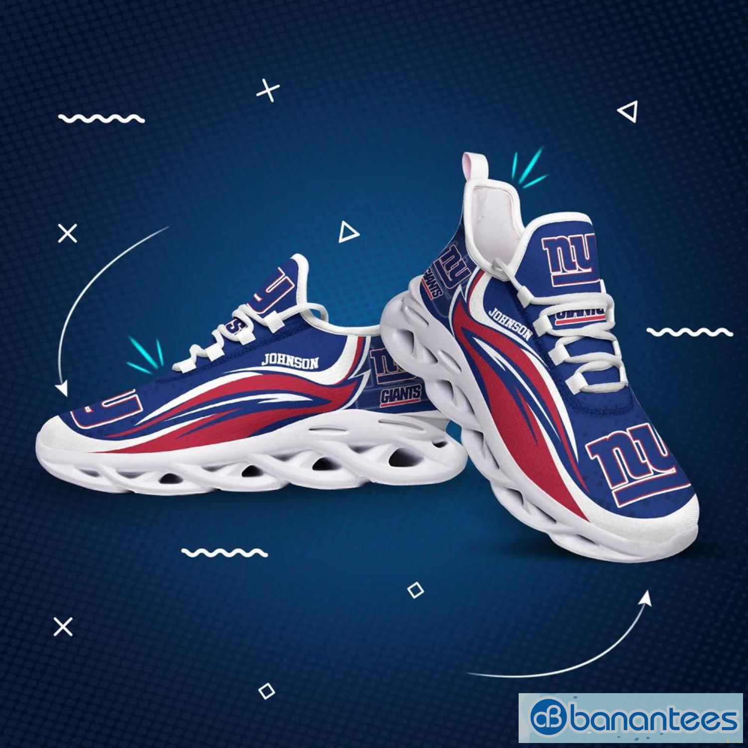 New York Giants NFL Max Soul Shoes Custom Name Sneakers For Fans Product Photo 2