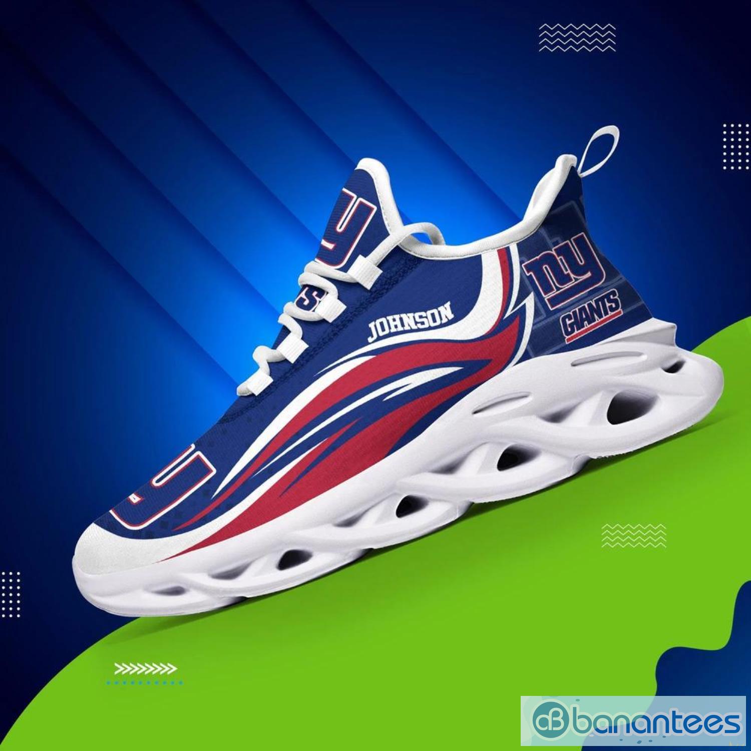 New York Giants NFL Max Soul Shoes Custom Name Sneakers For Fans Product Photo 1