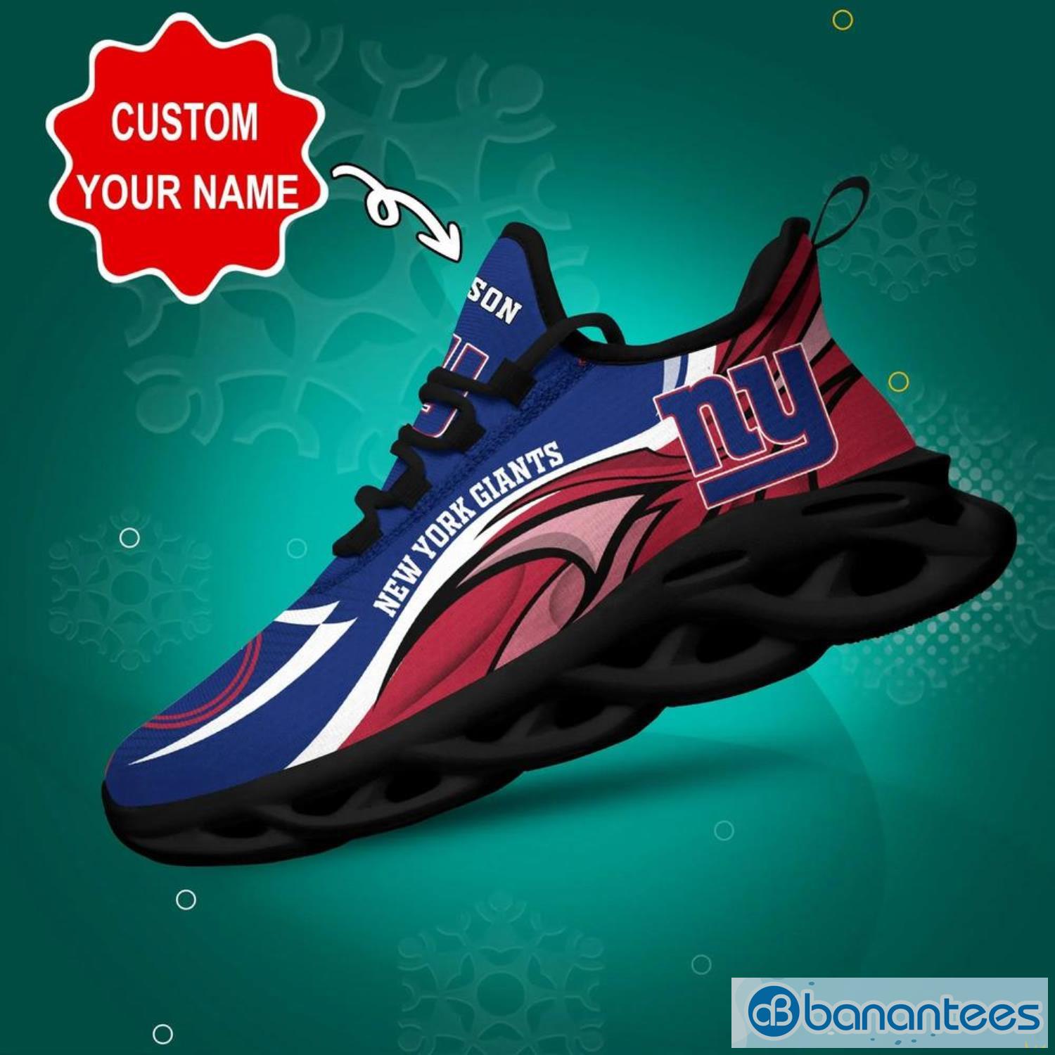 New York Giants NFL Max Soul Shoes Custom Name Sneakers Product Photo 1