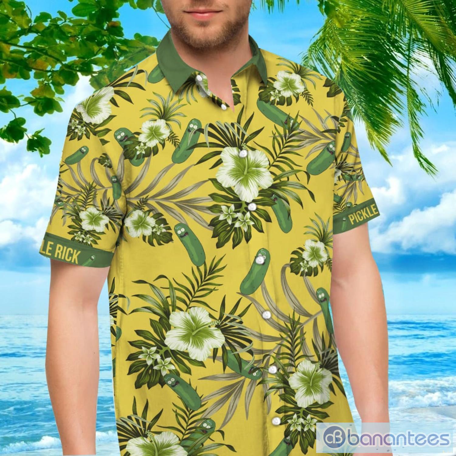 Pickle Rick Hawaiian Shirt For Men And Women Product Photo 1