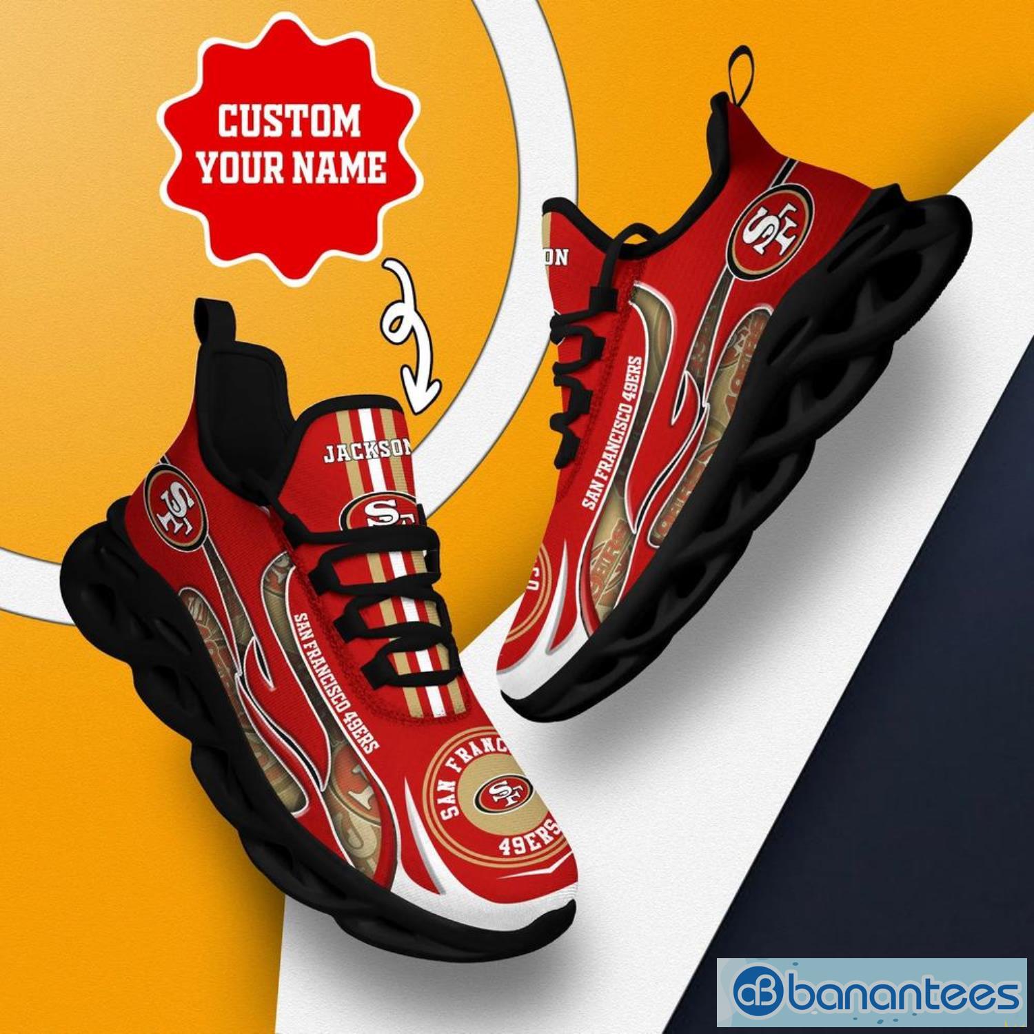 San Francisco 49Ers NFL Cool Max Soul Shoes Custom Name For Fans Product Photo 2
