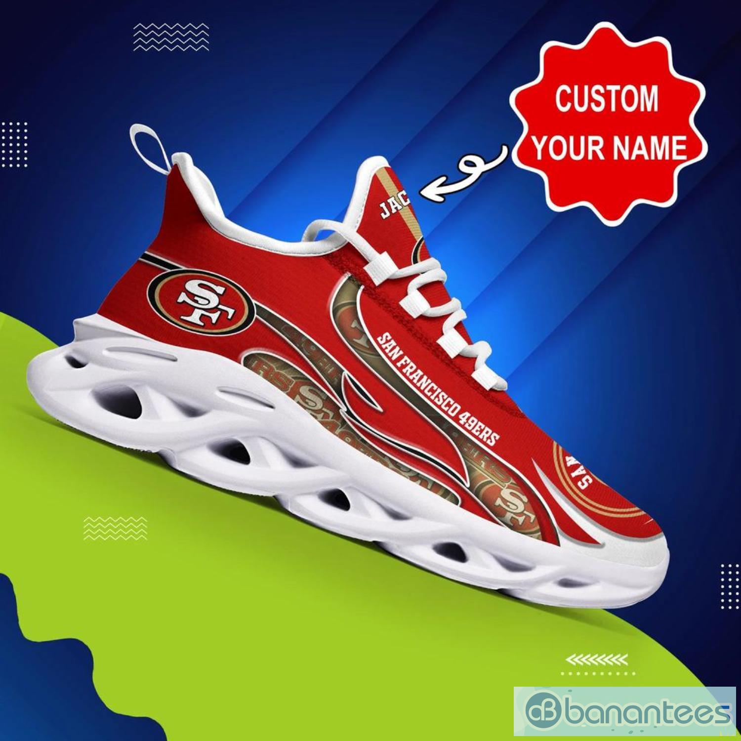 San Francisco 49Ers NFL Cool Max Soul Shoes Custom Name For Fans Product Photo 3