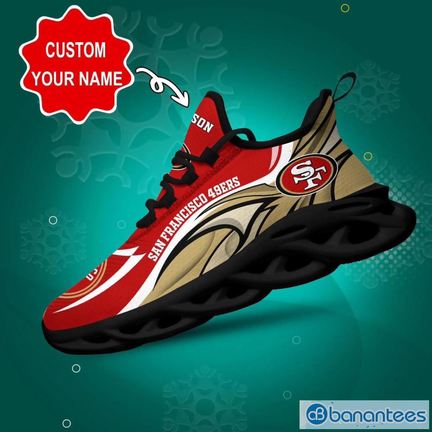 San Francisco 49Ers NFL Max Soul Shoes Custom Name Sneakers Product Photo 1