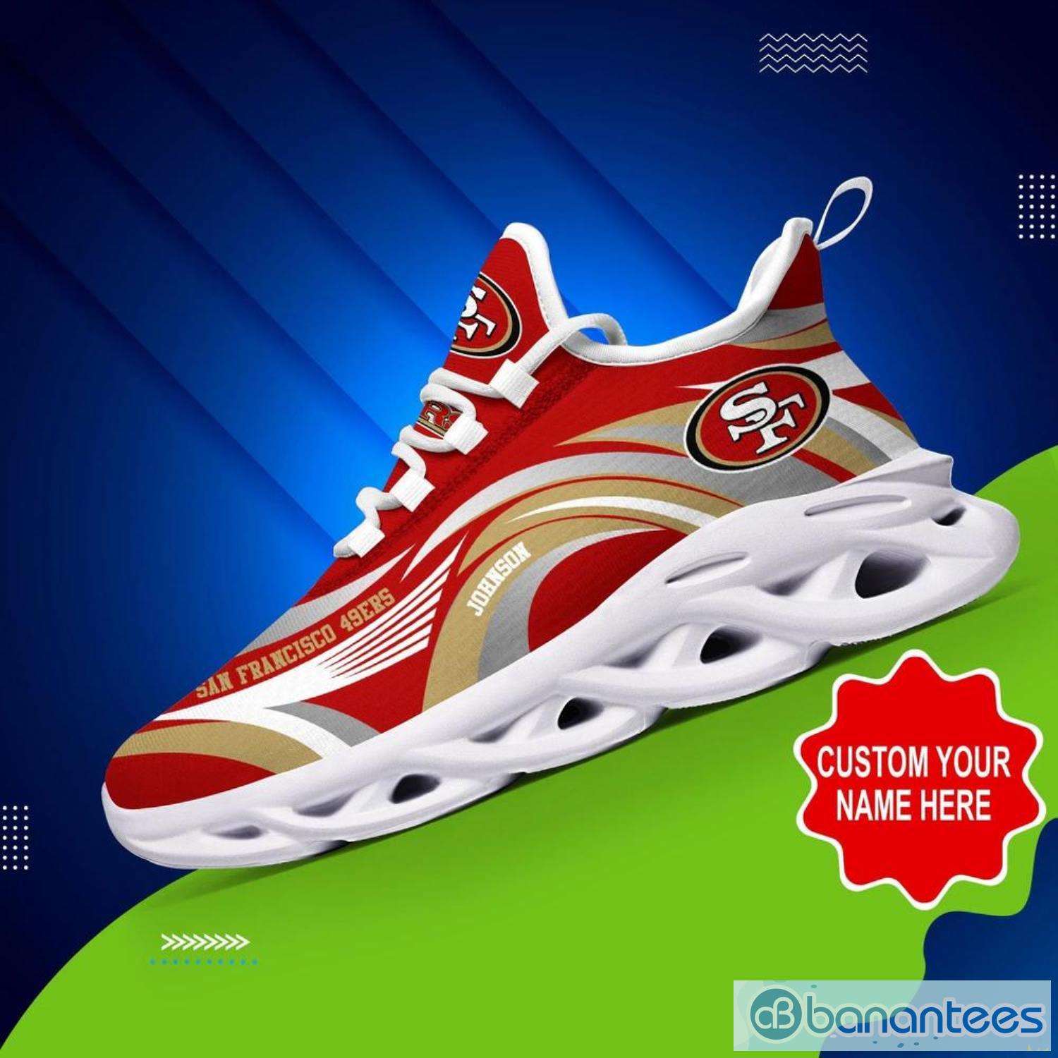 San Francisco 49Ers Sport Fans Max Soul Shoes Custom Name Sneakers Product Photo 1