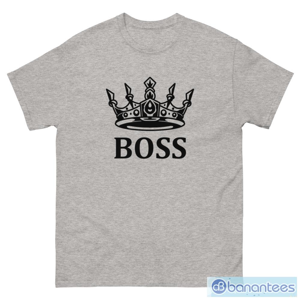 BOSS King and Queen Matching Couple Shirts - 500 Men’s Classic Tee Gildan BOSS King and Queen Matching Couple Shirts - 500 Men’s Classic Tee Gildan