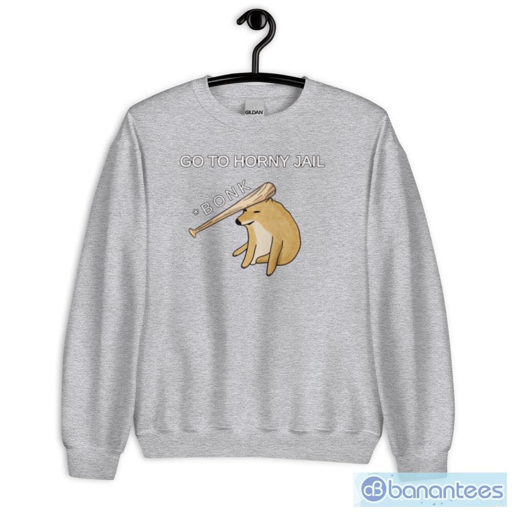doge baseball bat meme bonk go to horny jail meme t shirt 1 image Doge Baseball Bat Meme BONK Go To Horny Jail Meme T-Shirt - Unisex Heavy Blend Crewneck Sweatshirt