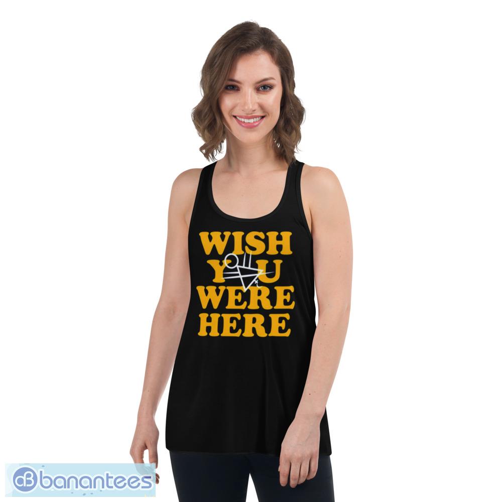 Yellowjackets-Wish-You-Were-Here-shirt - Womens Flowy Racerback Tank
