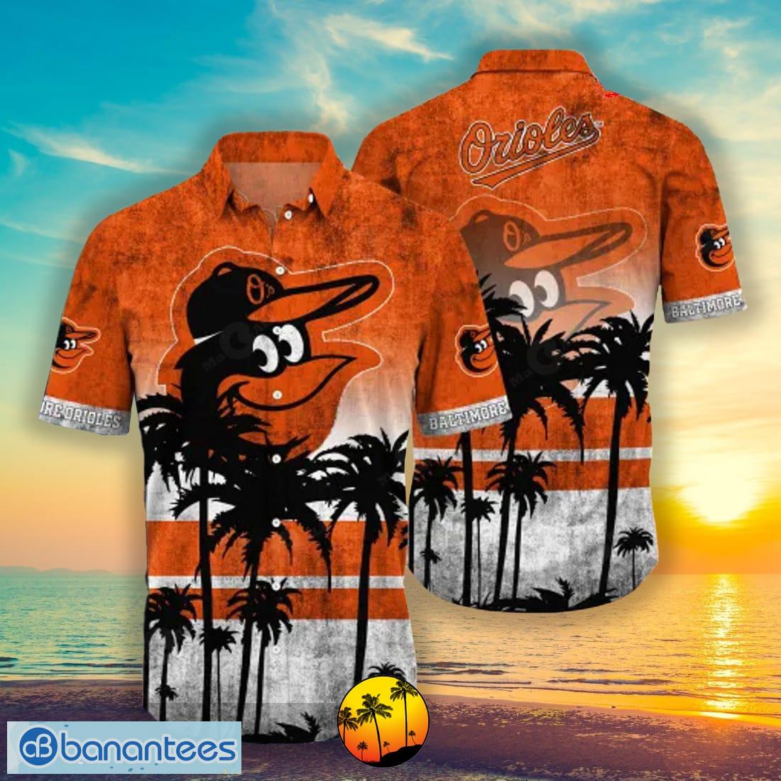 Baltimore Orioles MLB Tropical Coconut Tree Sunset Design 3D