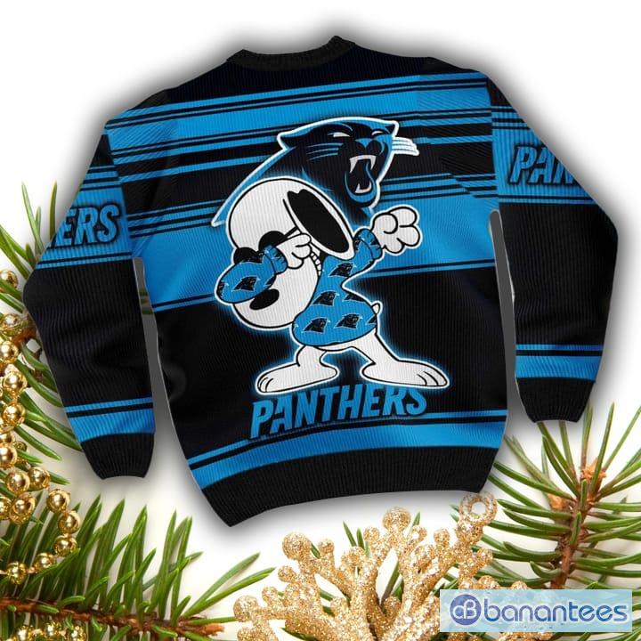 Carolina Panthers Snoopy Dabbing Ugly Christmas Sweater Custom Sweatshirt  Apparel - OwlOhh - Owl Ohh