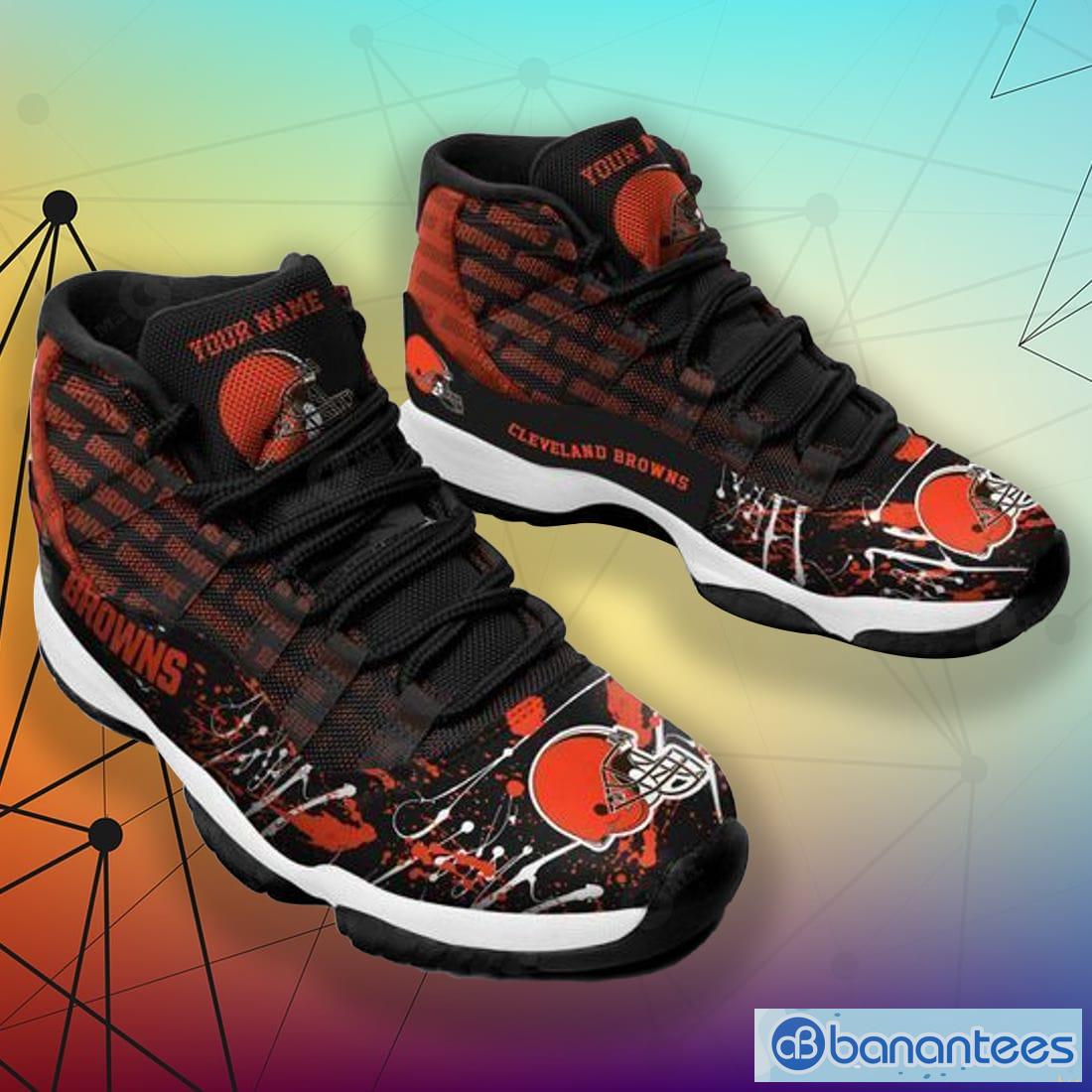 Cleveland Browns Air Jordan 11 Sneakers Gifts For Men Women Custom Name  Shoes - Banantees