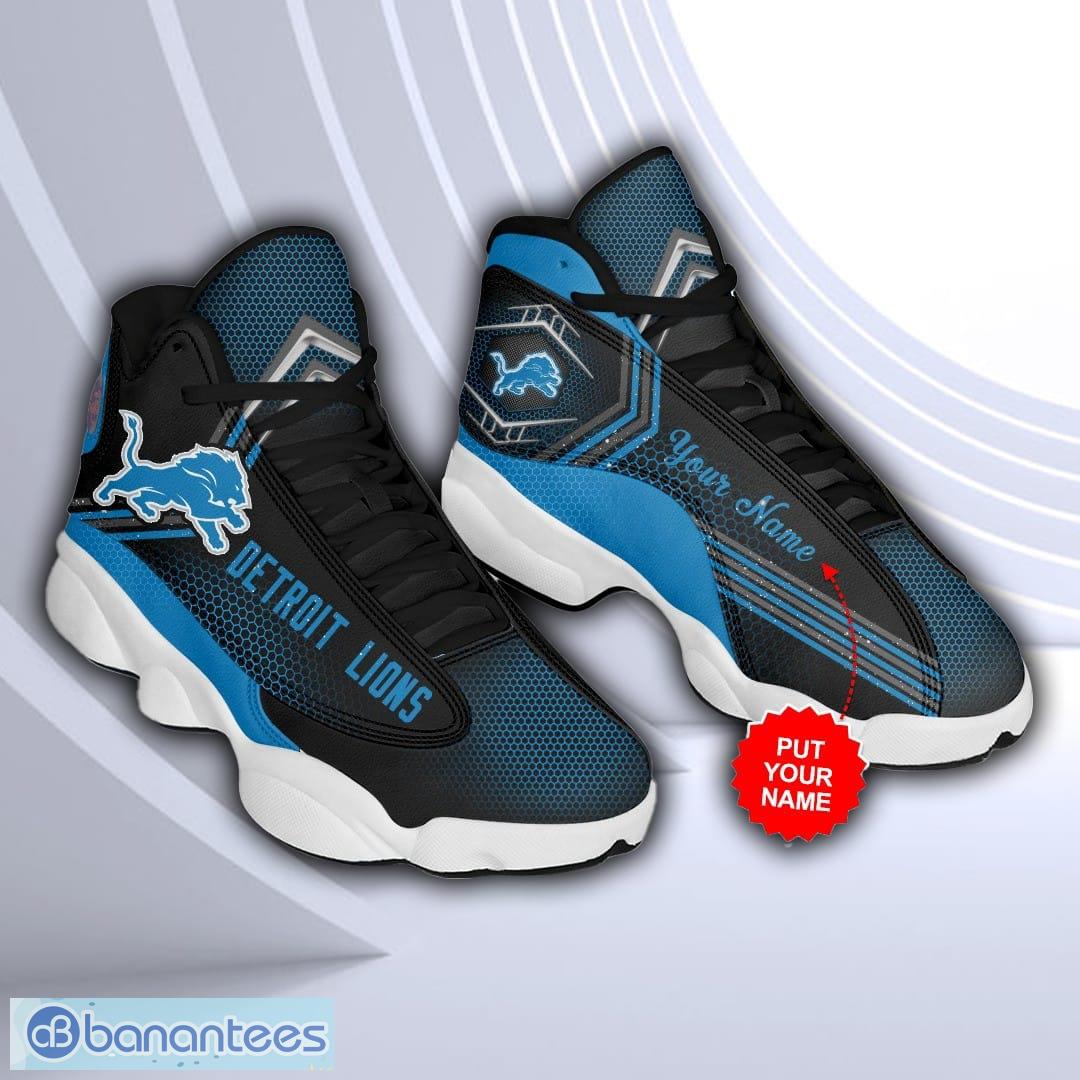 Detroit Lions Air Jordan 13 Sneakers Shoes Custom Name Personalized Gifts