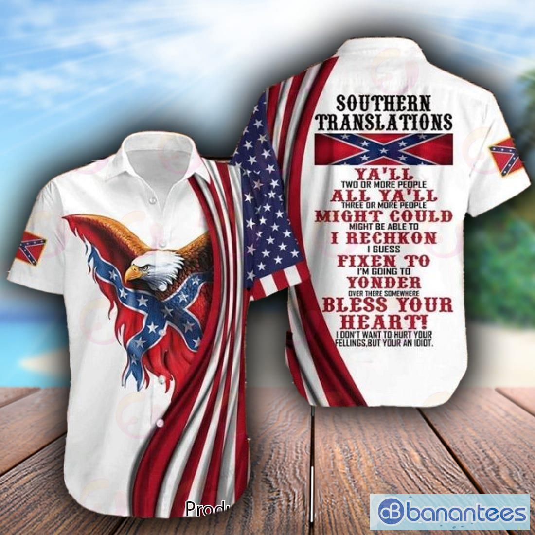 4th Of July Eagles Funny Hawaiian Shirt - Banantees