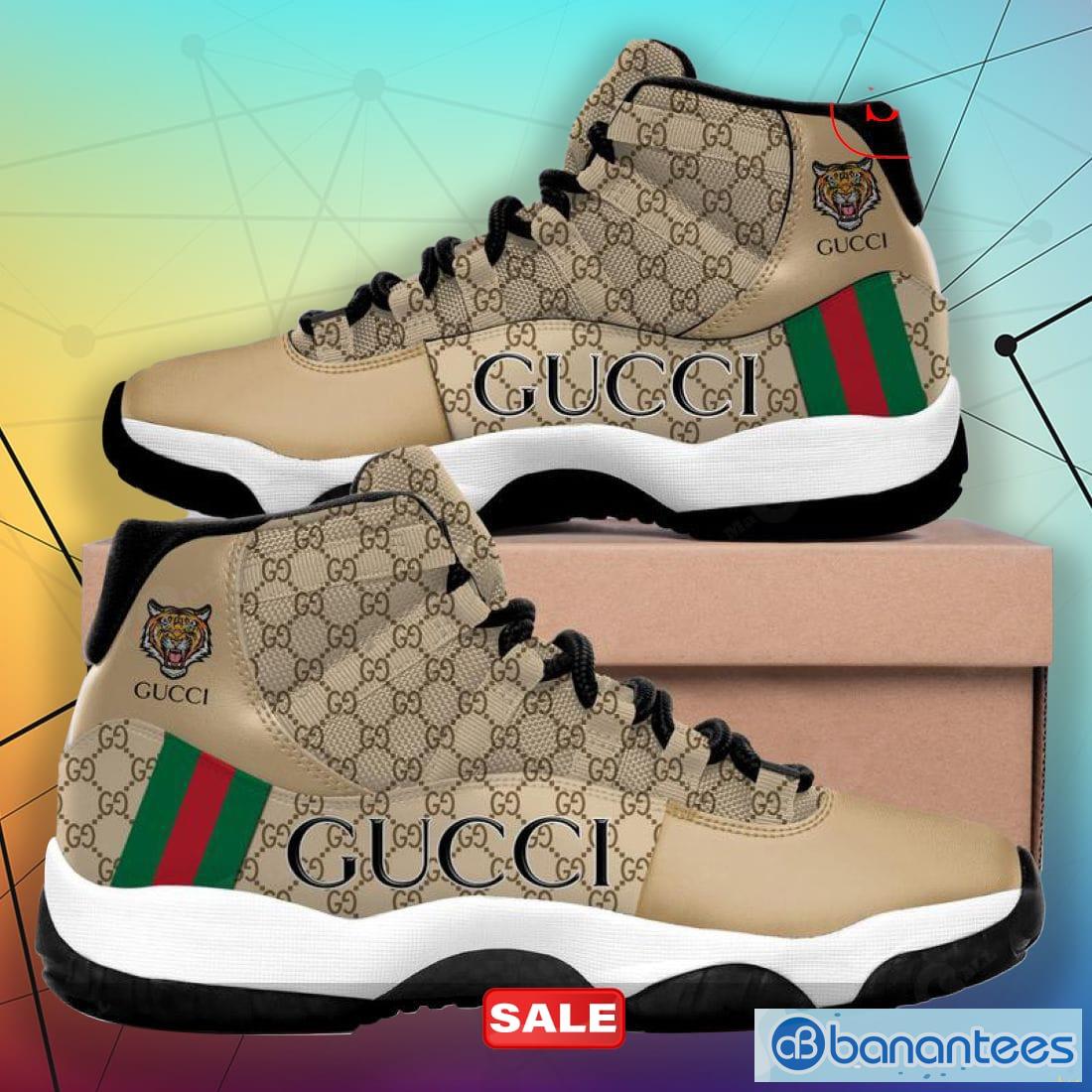 Gucci Brown Tiger Jordan Sneakers Gifts For Women Shoes Design - Banantees