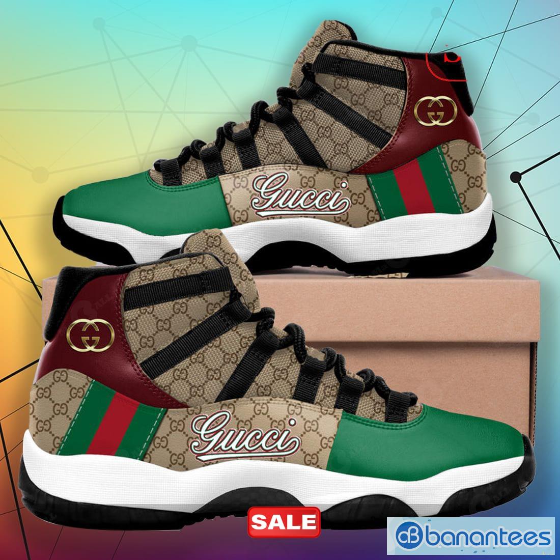 Gucci Stripe Air Jordan 11 Shoes Gifts Women Sneakers - Banantees