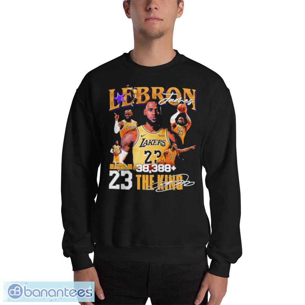 Lakers Lebron 23 The King signature Black T Shirt - Banantees