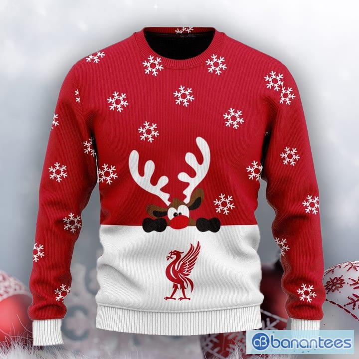 Liverpool F.C Mighty Red Personalized Ugly Sweater Product Photo 2