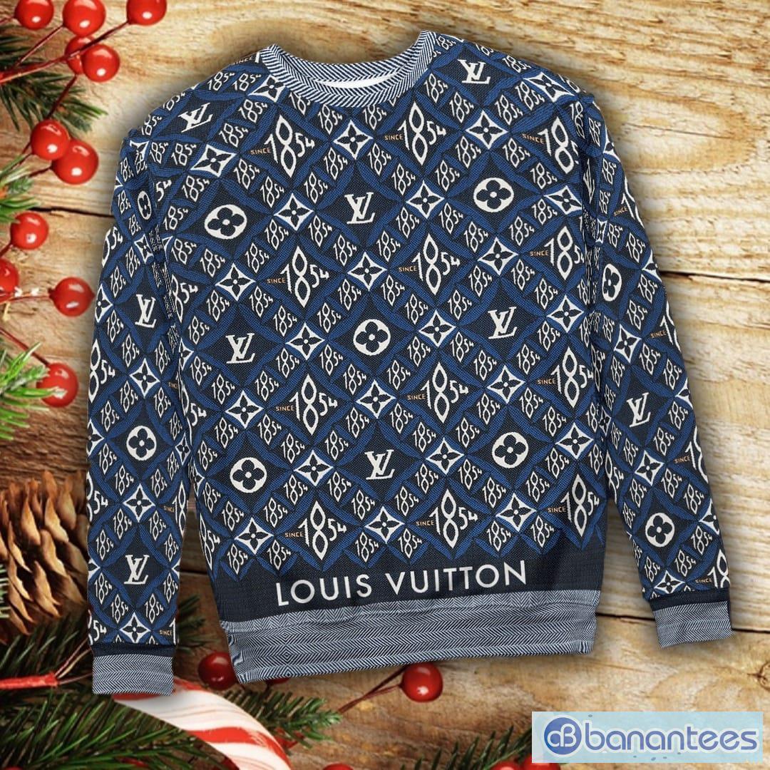 NICE) Louis Vuitton Logo Pattern 3D Ugly Sweater - Hothot