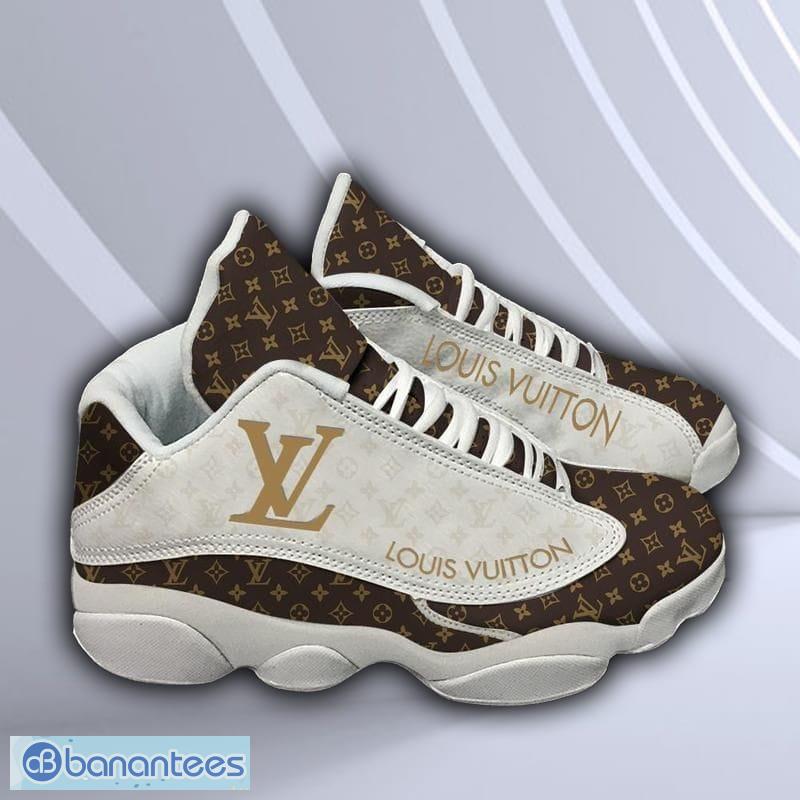 Louis Vuitton White And Brown Jordans 13 Shoes Flint - Banantees