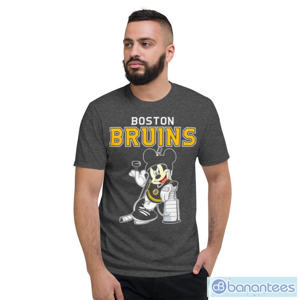 NHL Boston Bruins Mickey Mouse Disney Hockey T Shirt Youth Long Sleeve