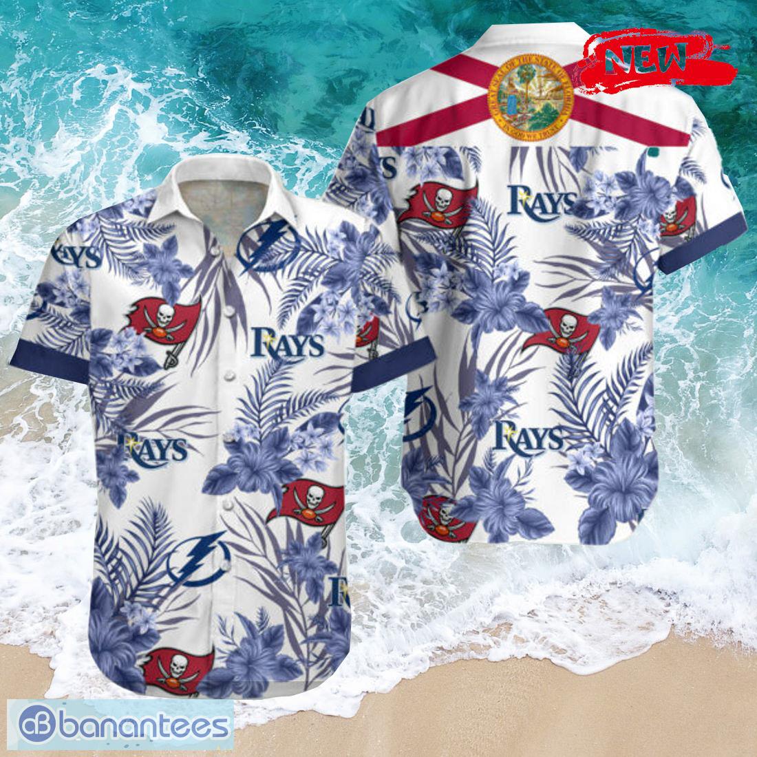 MLB Tampa Bay Rays Logo Hot Hawaiian Shirt Gift For Men And Women Color  White - Banantees