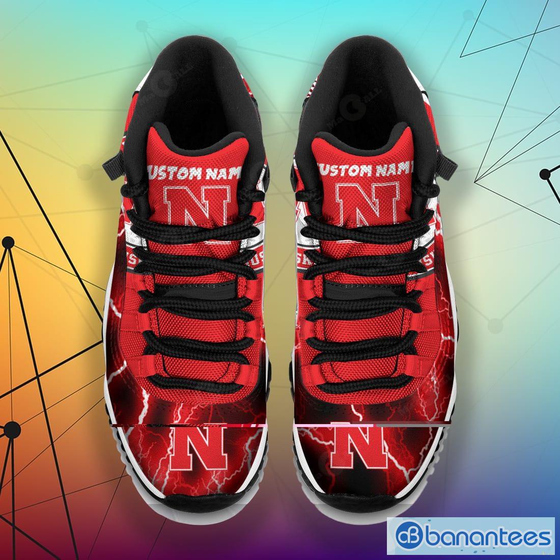 Nebraska Cornhuskers Custom Name Air Jordan 11 Shoes